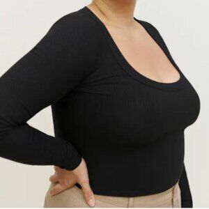 Reformation Paige Knit Top Black - Size M